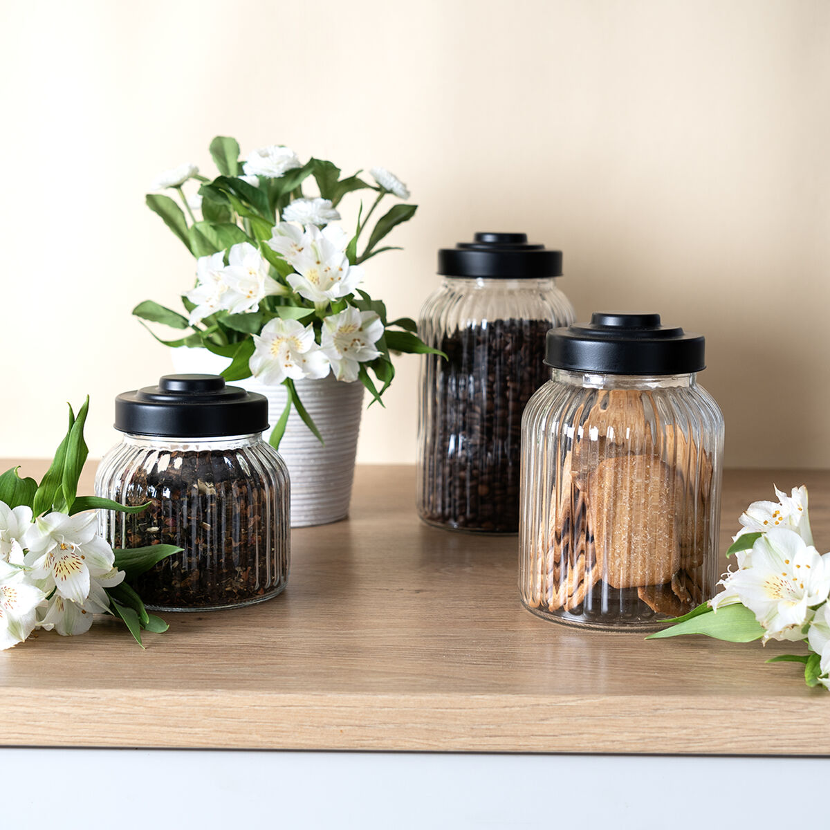 Bocal Quid Maison Transparent verre 500 ml (12 Unités)